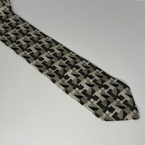 Italian Geometric Pattern Silk Neck Tie